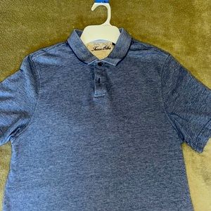 EUC Tasso Elba Men’s button-down polo shirt Collar Heather blue MED Gorgeous